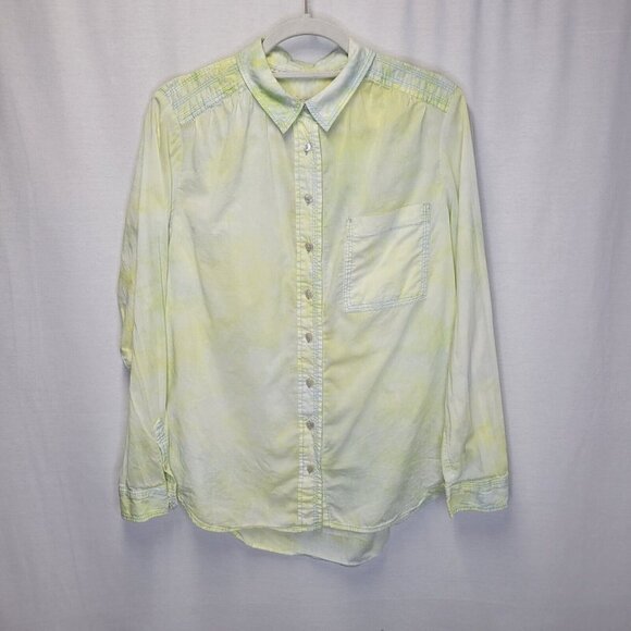 Anthropologie Tops - Anthropologie Pilcro And The Letterpress Women's Medium Button Front Shirt Green
